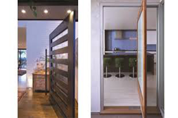 Pivot entrance door
